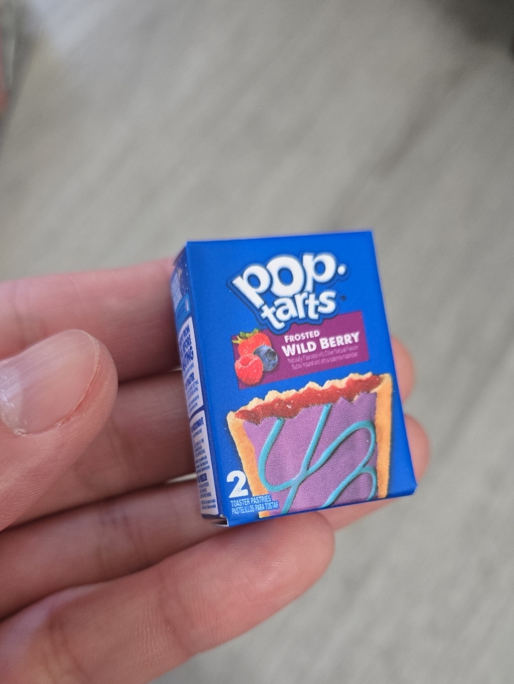 Pop-Tarts Frosted Wild Berry Toy Box - Blue & Purple Mini Play Food